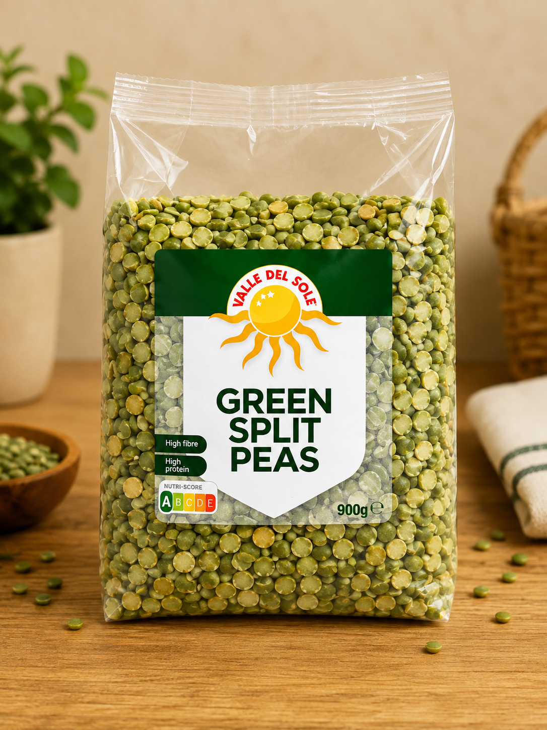 Pois cassés verts 900g