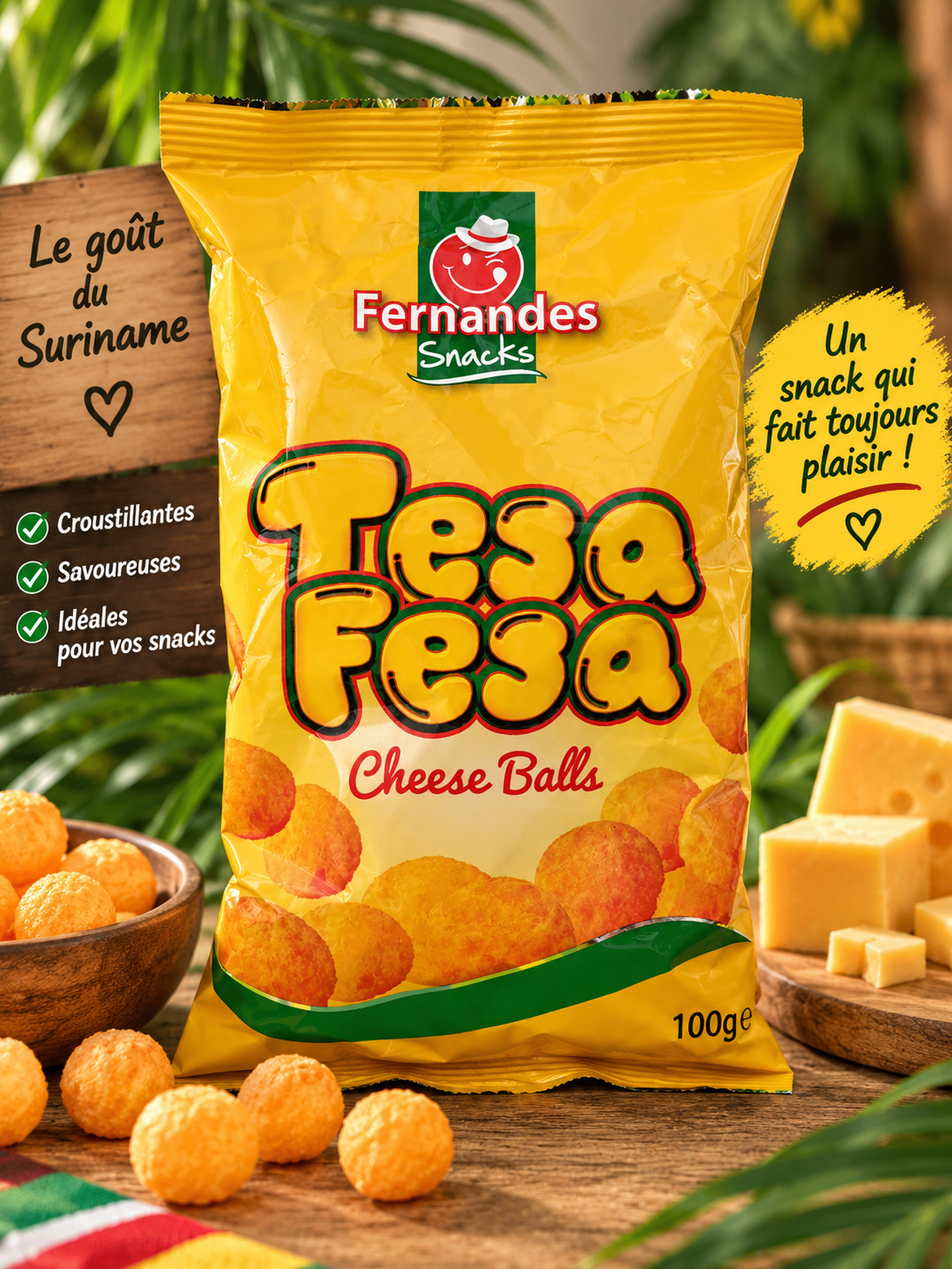 Fernandes Snacks – Tesa Fesa Cheese Balls 100g